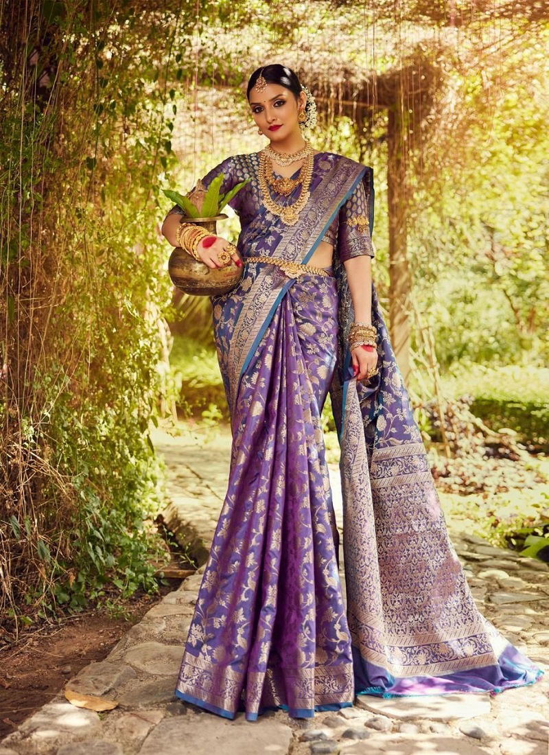 Aab Manchali Soft Lichi Silk Designer Sarees Catalog
